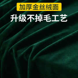 天鹅绒布料加厚金丝绒墨绿色办公会议桌布料长方形活动展会台布