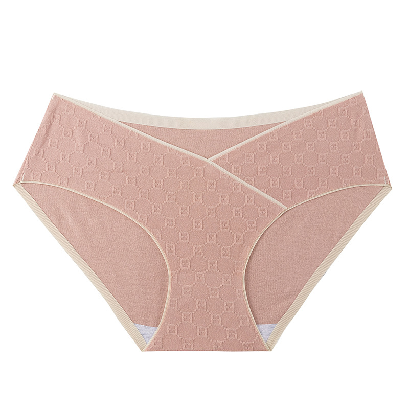 40S puro algodón peinado a cuadros jacquard embarazo medio y tardío embarazo medio embarazo embarazo temprano ropa interior de algodón de gran tamaño refrescante