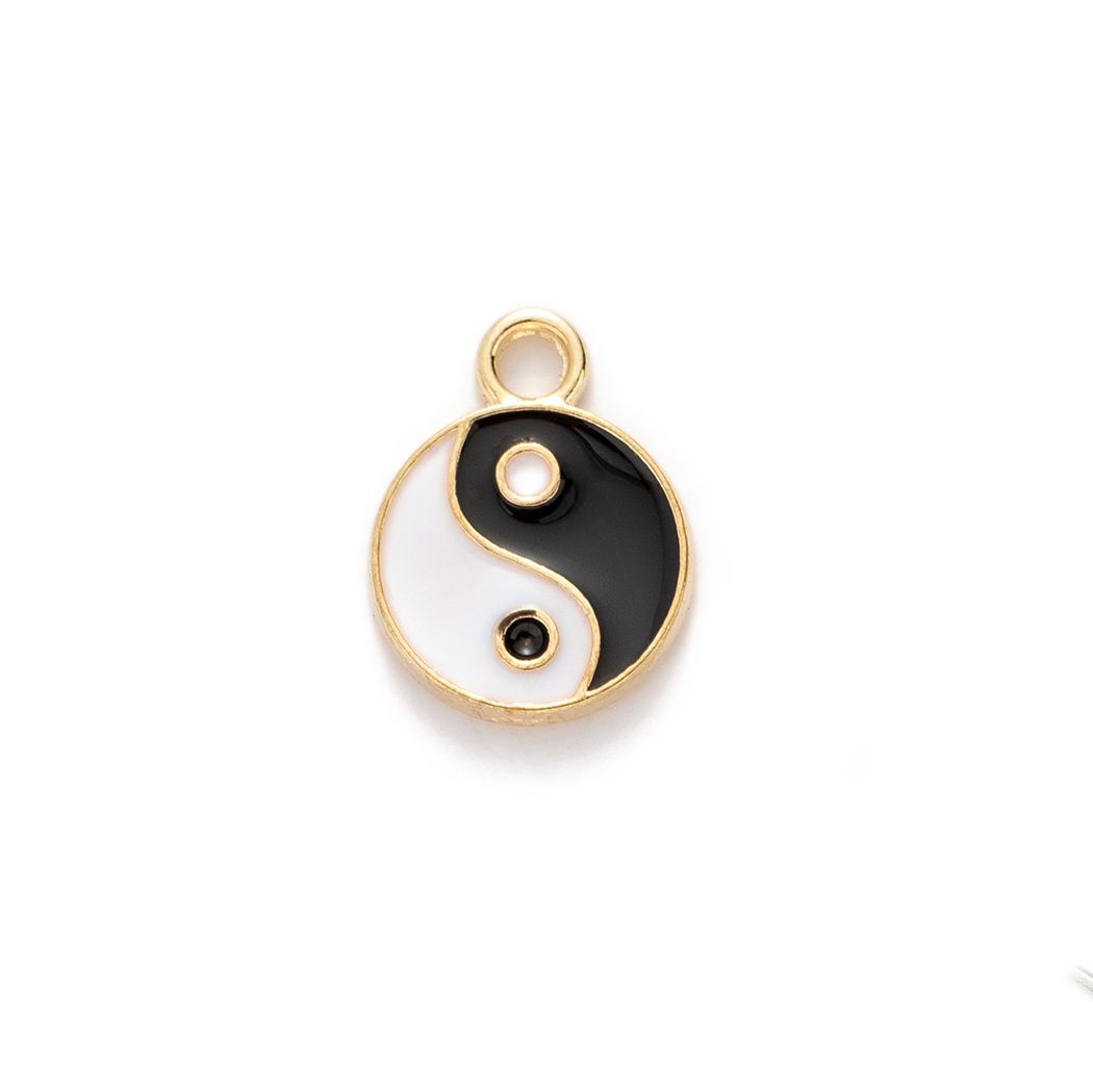 10 Pcs/package Chinoiserie Simple Style Tai Chi Alloy Enamel Jewelry Accessories display picture 5