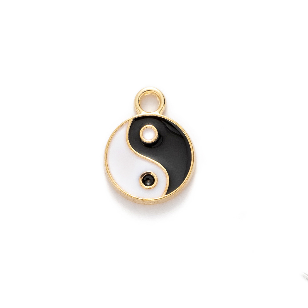 Chinoiserie, Simple Style Style 10 PCS/Package Alloy Gossip Tai Chi Pendant Charms Jewelry Accessories