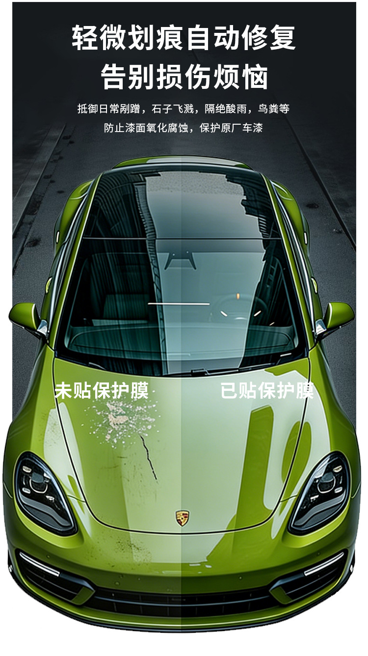 Car Tpu Invisible Car Cover, Full Car Paint Protection Film, Self-Healing, Anti-Stone Scratch, Transparent Car Cover, 4S Shop