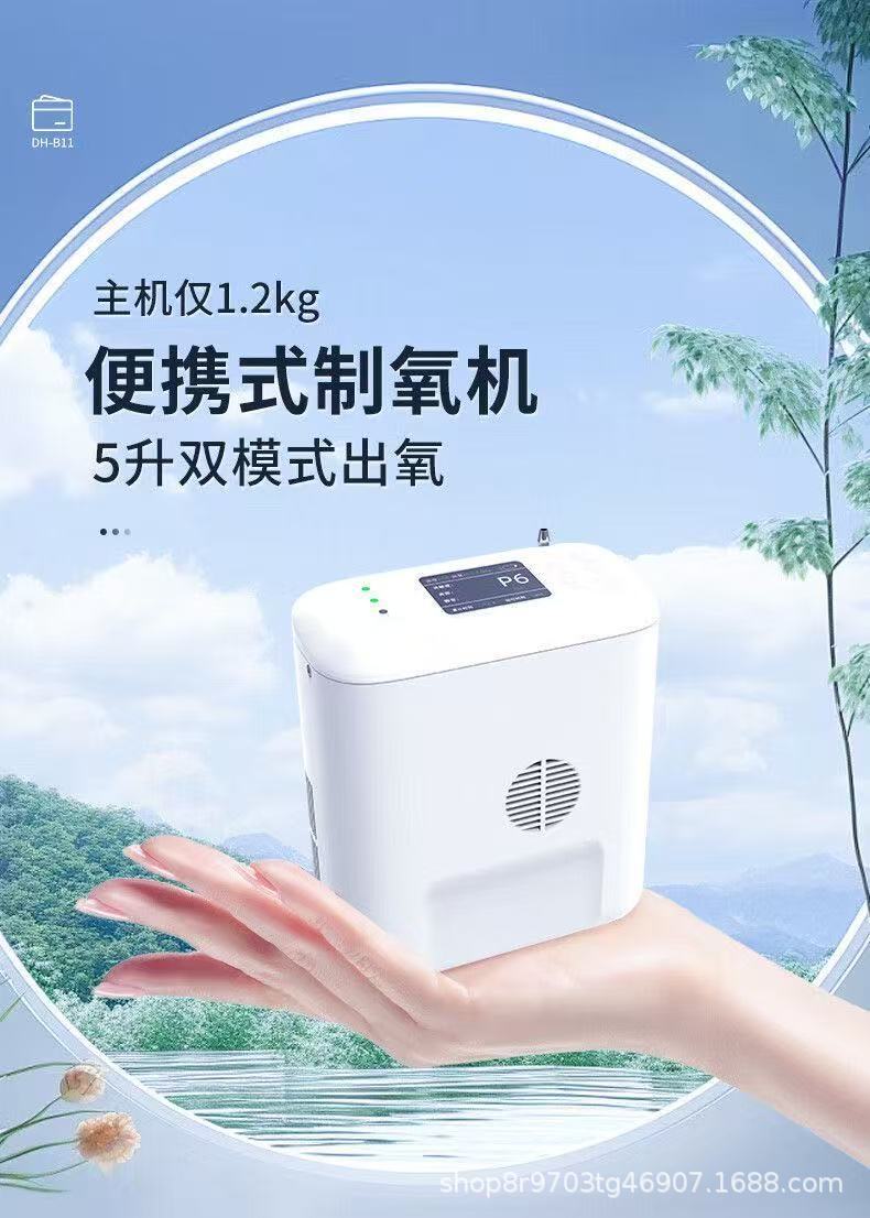 5L Duen Portable Medical Household Bb10 Oxygen Generator Battery Car-Mounted English Export High-Altitude Travel Oxygen Bar Cross-Border