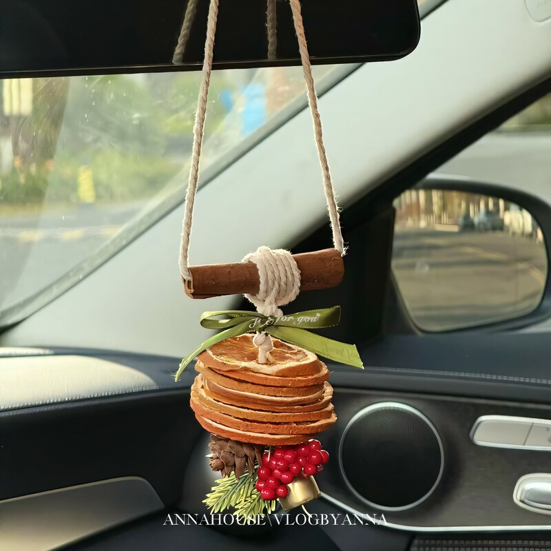 クリスマス車吊りガール感覚 diy オレンジ風味車の香水アロマセラピー車の雰囲気装飾ペンダント|undefined