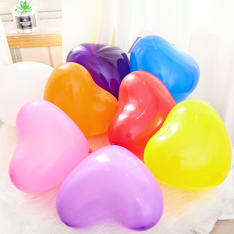 Globo de amor decoración de la habitación de la boda centro comercial actividad diseño globo de látex en forma de corazón celebración confesión globo en forma de corazón