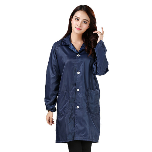 Dongguan wholesale long-sleeved large robe anti-static blue and white striped anti-static robe electronic factory workwear dust-proof robe
