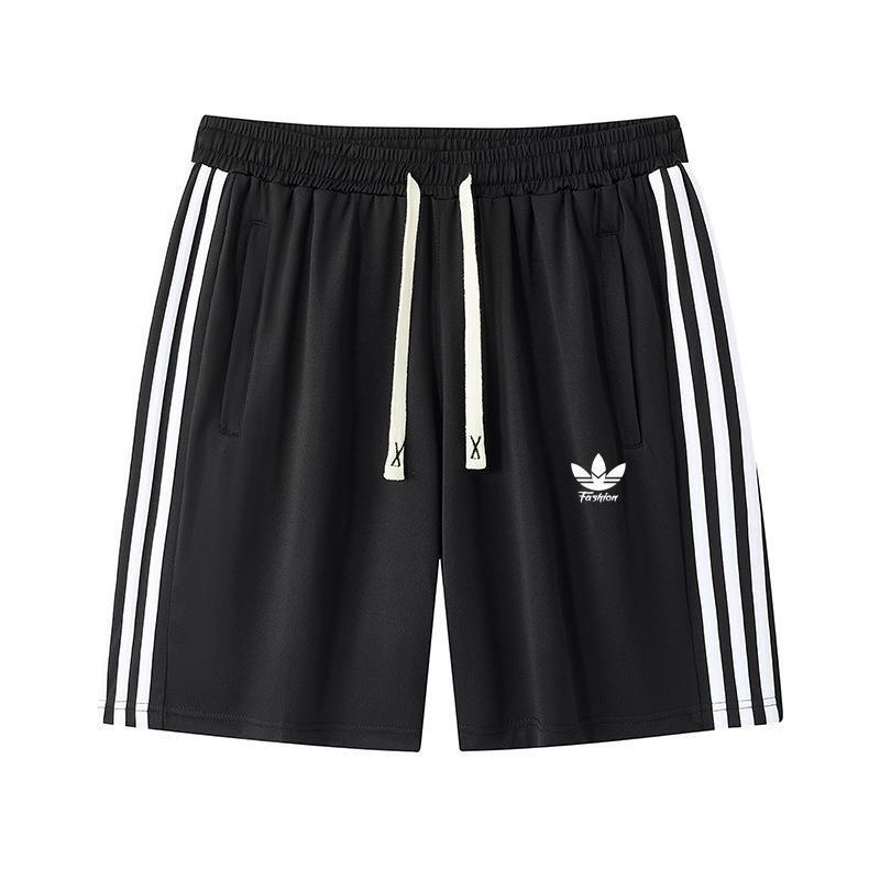 Summer Clover Sports Casual Pants for Men and Women, Three-Stripe Ice Silk Shorts for Men, Elastic Quick-Drying Sports and Leisure