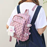 Fresh cute backpack, handheld one-shoulder bag to go out, decorative stitching