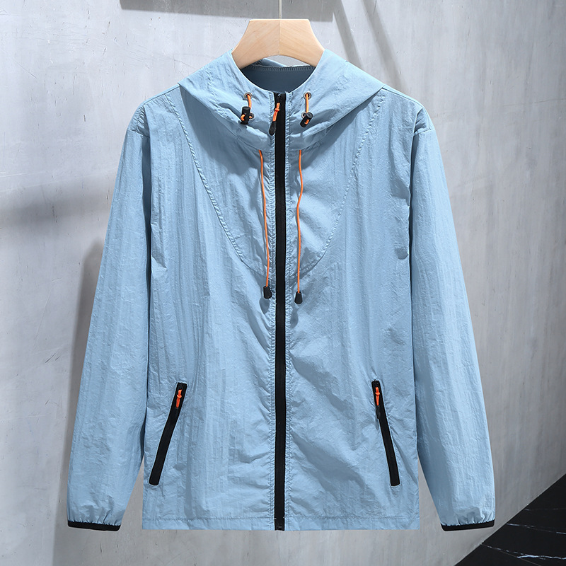 Men's Thin Sunscreen Clothing Breathable Outdoor Fishing Clothing Men's New Stitching Sunscreen Clothing Lightweight Breathable Sunscreen Shirt for Men