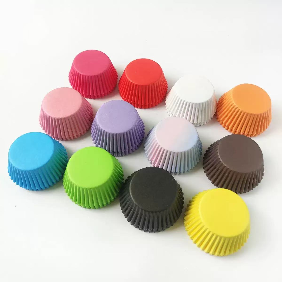 100 Stück reines Backpapier Muffin Papierförmchen groß Schneeflocke Meiniang Kuchen Cup Einweg-Muffin Papiertörtchen
