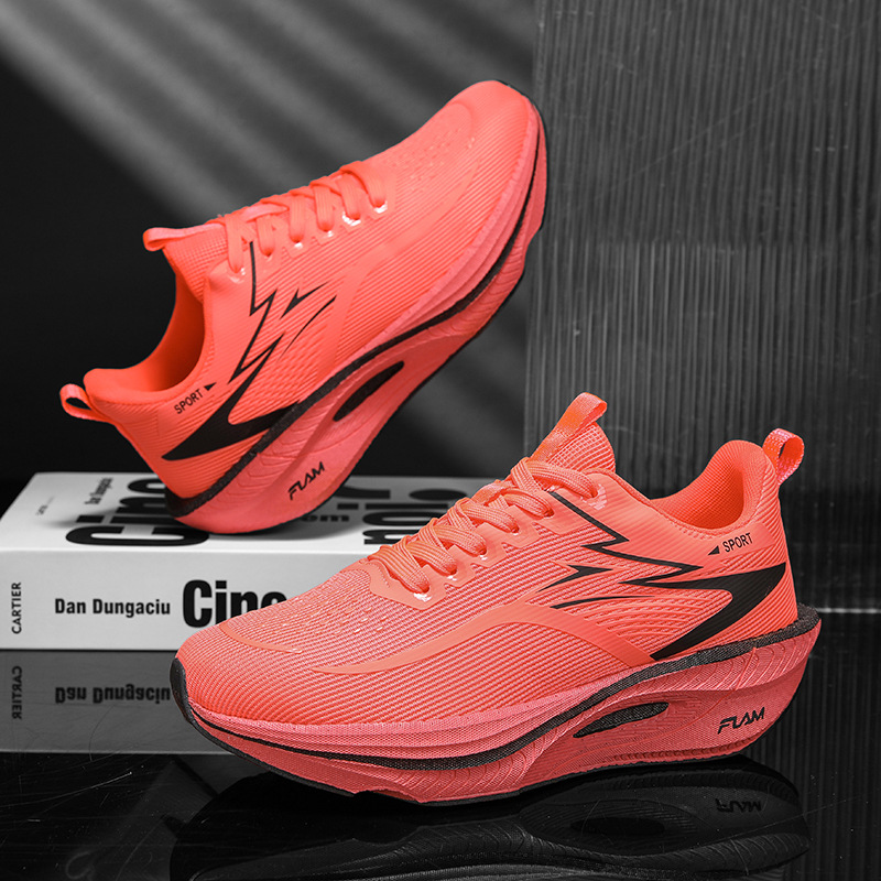 Nuevos zapatos de carreras transpirables para parejas elásticos de carbono zapatos deportivos de carreras de velocidad para hombres y mujeres zapatos de maratón profesionales para hombres image 9