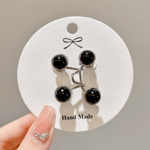 Pantalones de jeans de cintura, botones de cintura ajustados, botones ajustables fijos