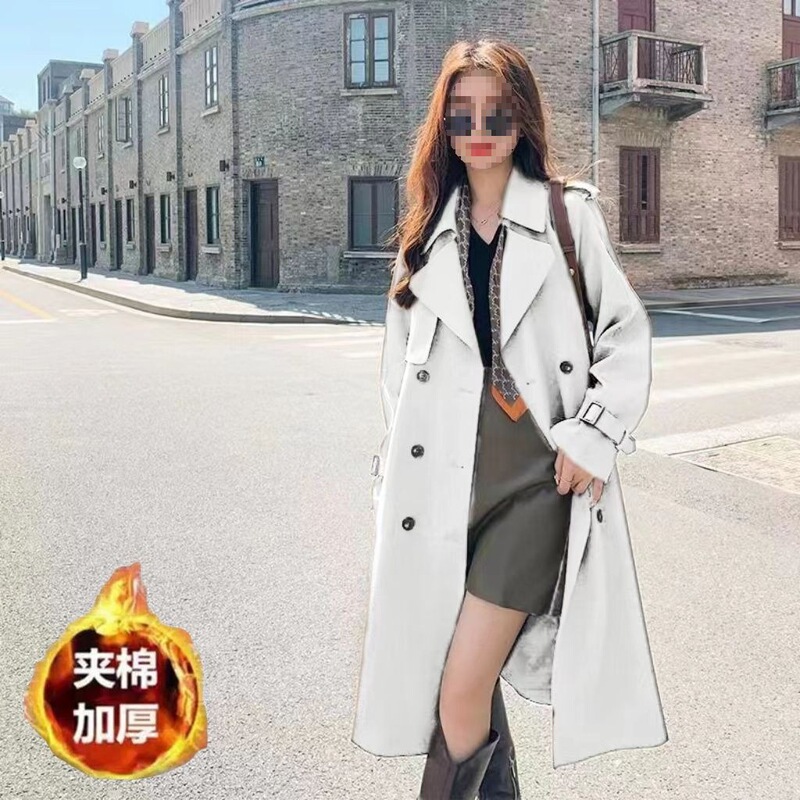 法式洋气风衣外套女2025垂感春秋收腰风衣女感中长款新款|undefined