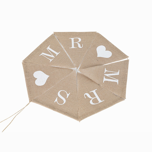 Linen Triangular Banner DIY Party Decor Linen Banner Letters A-Z 26 Letters Manufacturer's Own Store