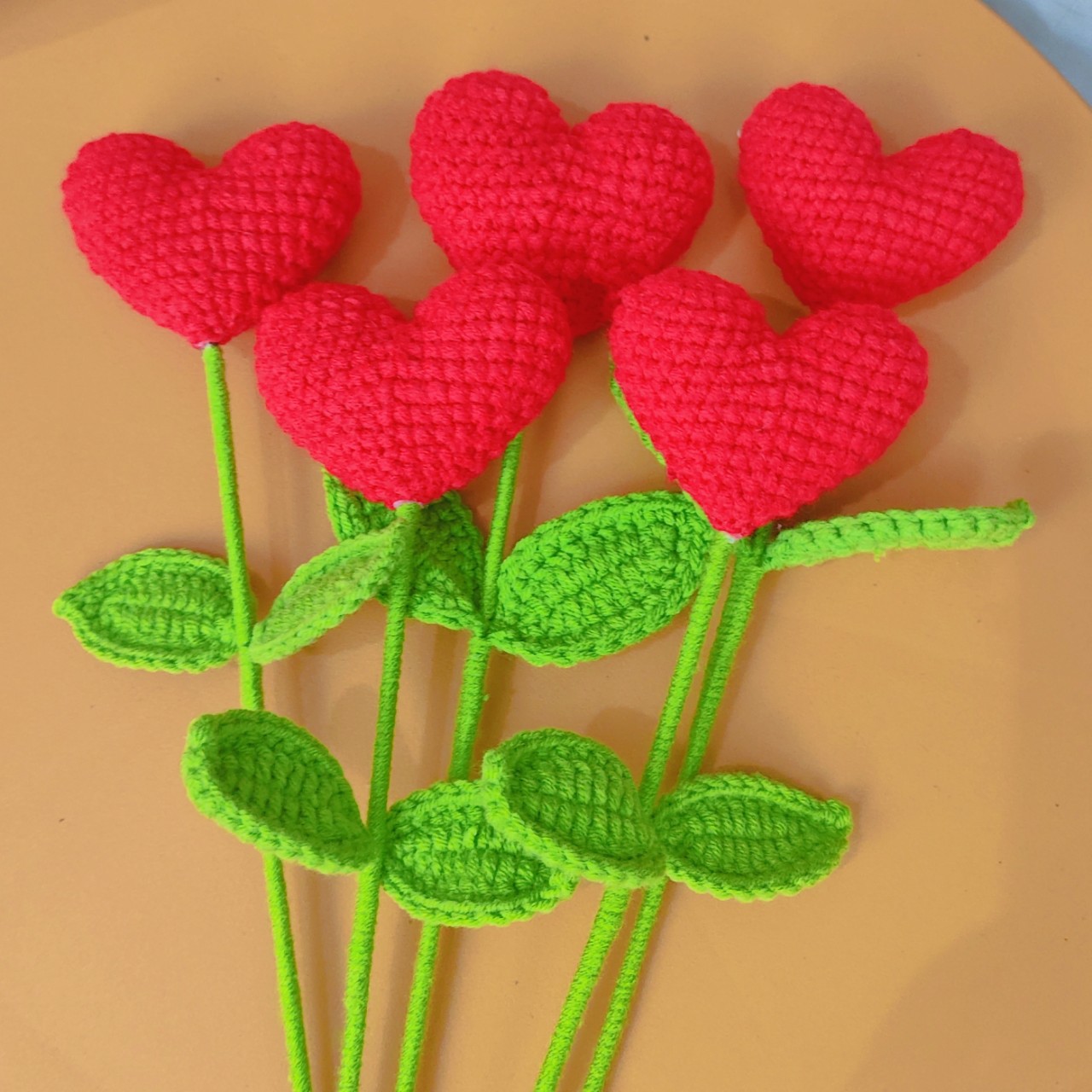 Heart Shape Pattern Casual Elegant Lady Heart Shape Yarn Artificial Flowers