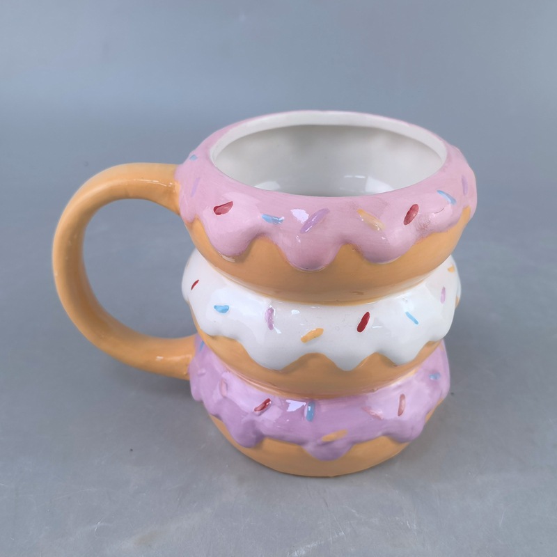 Donut cerámica taza de cumpleaños taza de agua taza de café taza de regalo taza de cumpleaños taza