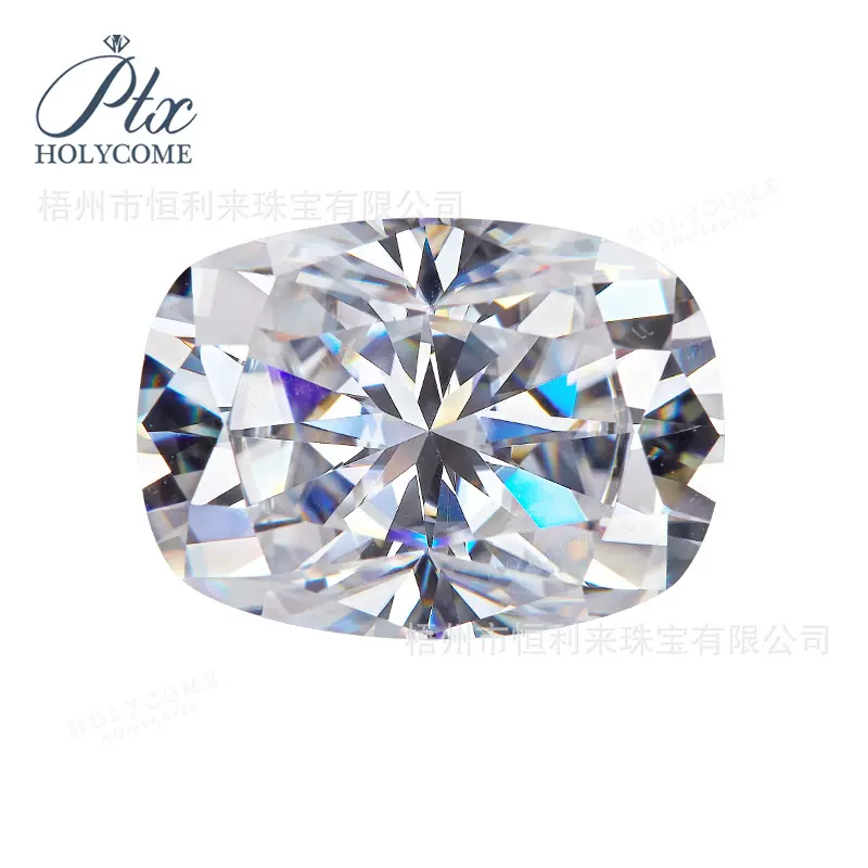 恒利来珠宝莫桑石裸石肥长方超白D色可制作戒指带GRA证书钻石宝石