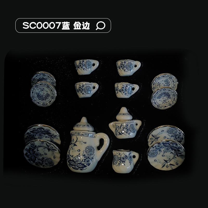 SC0007 Azul - Ribete dorado