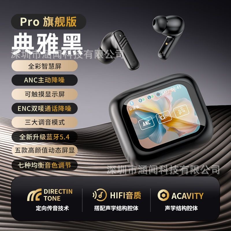 Auriculares Bluetooth AI LX10 con pantalla digital, cancelación de ruido y batería de larga duración