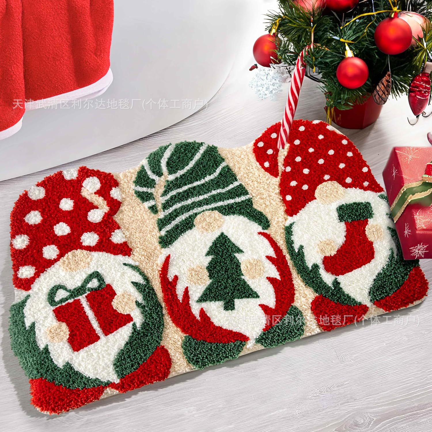 Alien Light Luxury Thanksgiving Cashmere Floor Mat Household Bathroom Toilet Water Absorbent Non-Slip Foot Mat Sofa Coffee Table Mat