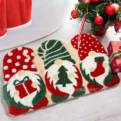Avtomobil döşəmə paspasları Absorbent Non-Slip Foot Mat Sofa - colorful-christmas-man-5080cm-soft-plush-feel
