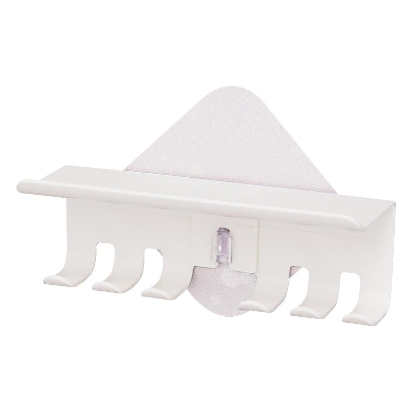 Estática sin costura cepillo de dientes titular de baño montado en la pared sin clavos cepillo de dientes estante de almacenamiento de cepillo de dientes sin punzón