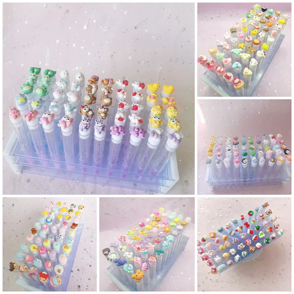 Grafting False Eyelash Brush Independent Tube Disposable Eyelash Brush Cartoon Doll Eyelash Comb Cosmetic Brush Test Tube Tube Tube