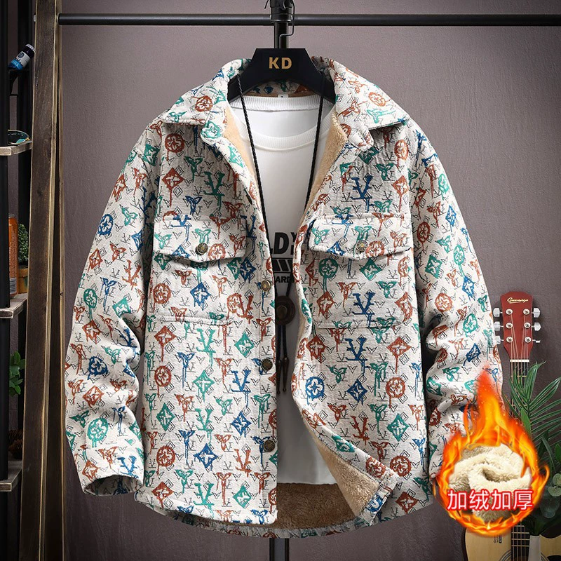 Spring retro ethnic shirt, jacket, ethnic style, increased thickness, oversize