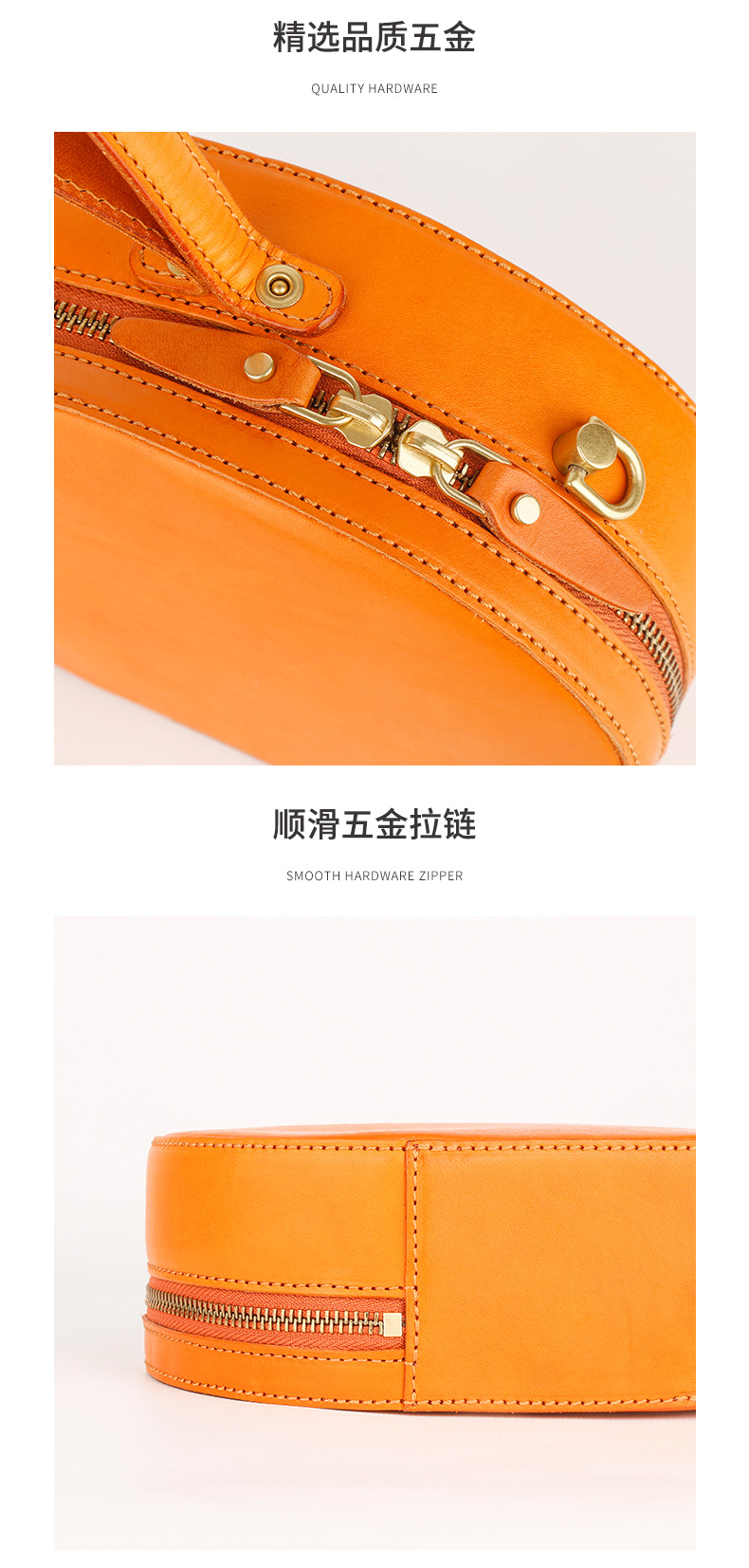 Title 5, Bolso cruzado de piel de vaca de primera capa p...