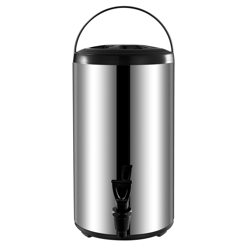Barril de té de leche de acero inoxidable de doble capa de gran capacidad para tiendas de té de leche comerciales, tiendas de café, tiendas de té, tiendas de leche de soja