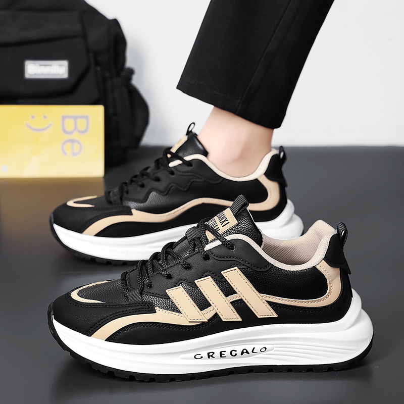 Zapatos de hombre 2026 primavera nueva tendencia popular popular popular zapatos de papá con suela gruesa resistente al desgaste cómodo zapatos deportivos casuales de estudiantes