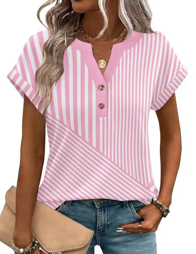 2026 Cross-Border Foreign Trade Independent Site Summer New Heart-Shaped Flower Print Versatile V-Neck_ecoleips.com
