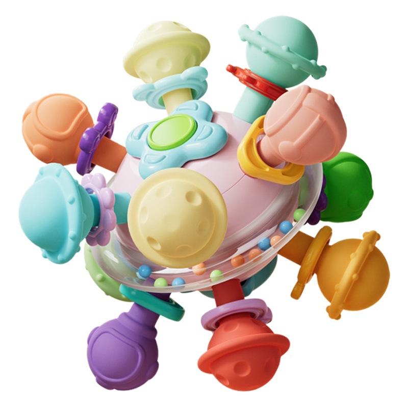 Manhattan atómica bola bebé juguetes 0-1 años educación temprana educación bebé 3 a 6 meses de entrenamiento de agarre 4 mordedor de molienda