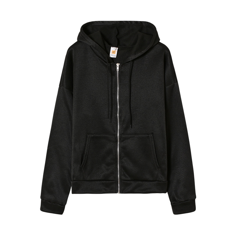 Solid Color Hooded Sweatshirt NSYF68089