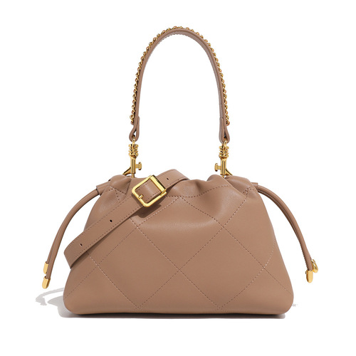 Soft leather armpit bag for women 2024 new style high-end casual versatile cloud bag fashionable portable cross-body dumpling bag