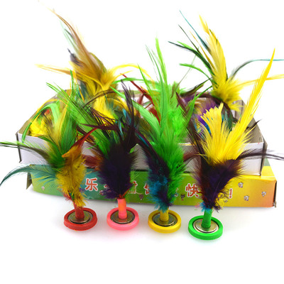 Feather shuttlecock Feather shuttlecock Multicolored motion Feather shuttlecock Dichotomanthes bottom Villus Shuttlecock children Shuttlecock Toys