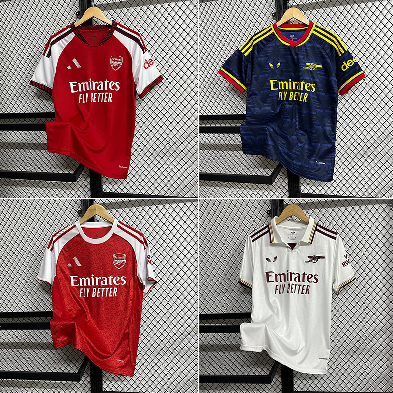 Cross-Border Arsenal Jersey Arsenal New Home and Away Football Uniforms Champions League Short-Sleeved T-Shirt Customized Saka Team Uniform