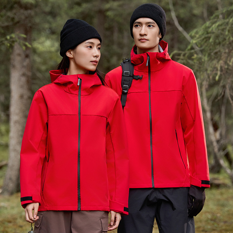 薄款冲锋衣防风防水工作服印logo刺绣外套连帽企业外套户外工作服|undefined