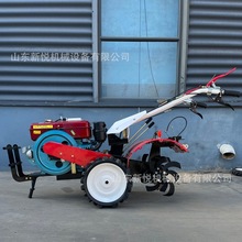 多功能四驱旋耕机 农用柴油耕田机 手扶式果园开沟除草回填机