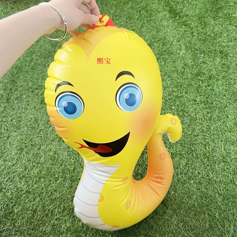 Оптовая продажа от производителя: детская игрушка змея из ПВХ, искусственное животное, надувная эластичная лента, светящаяся змея, игрушка в стиле "Год Змеи", мультяшное животное.