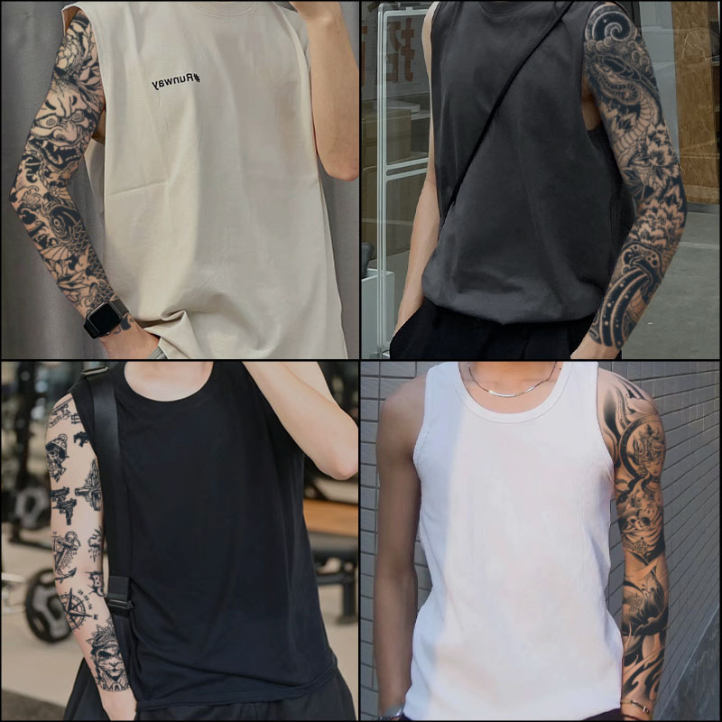 Herbal Tattoo Sticker Waterproof Wash Not Reflective Semi-permanent Simulation Tattoo Hand Flower Arm Old Traditional Men's and Women's