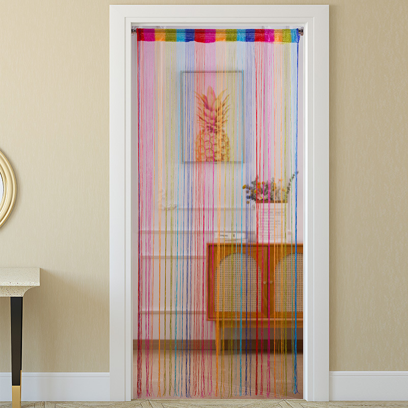 Multi-color Rainbow Curtain Line Curtain Living Room Children's Bedroom Decorative Door Curtain Hanging Curtain Tassel Curtain Partition Curtain