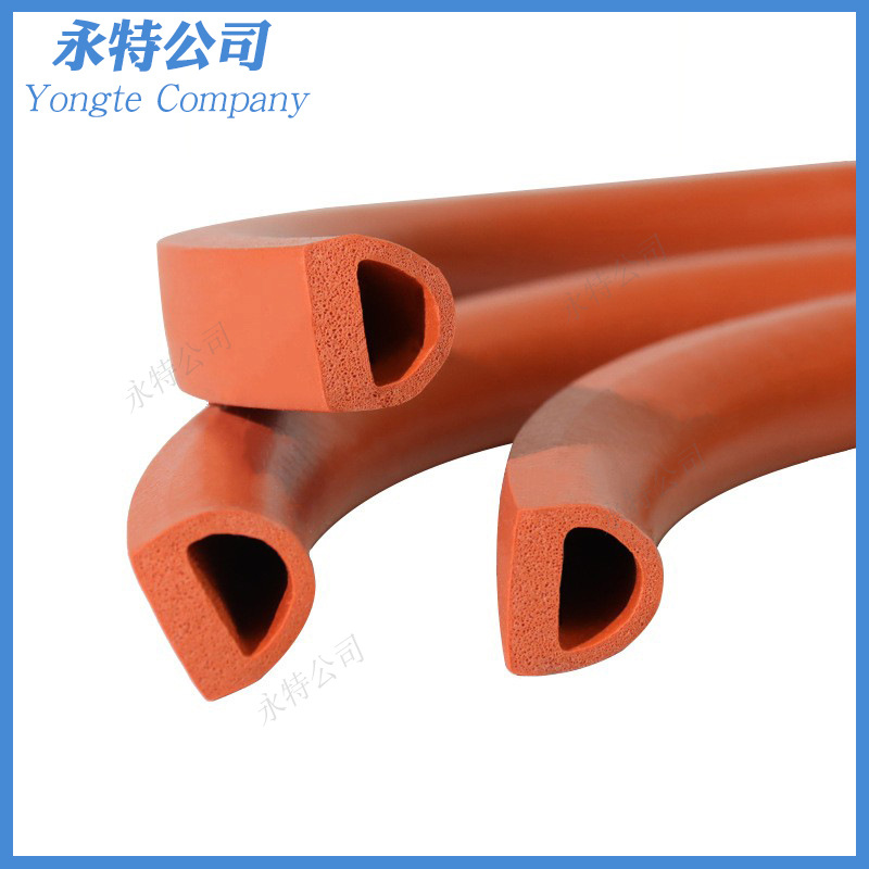 耐高温阻燃发泡硅胶密封条 锂电池包胶条P形硅胶发泡胶条防水圈