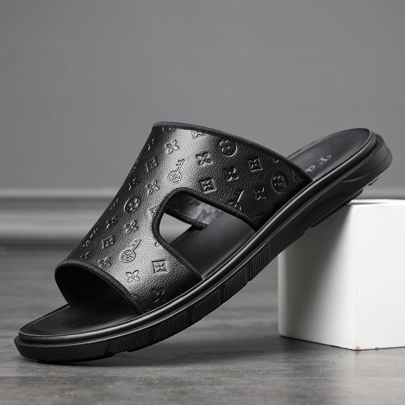 Sandalias de verano para hombre de piel de vaca de primera capa Zapatos de playa transpirables de cuero al aire libre Zapatillas casuales Sandalias de moda Zapatos para hombre Suave