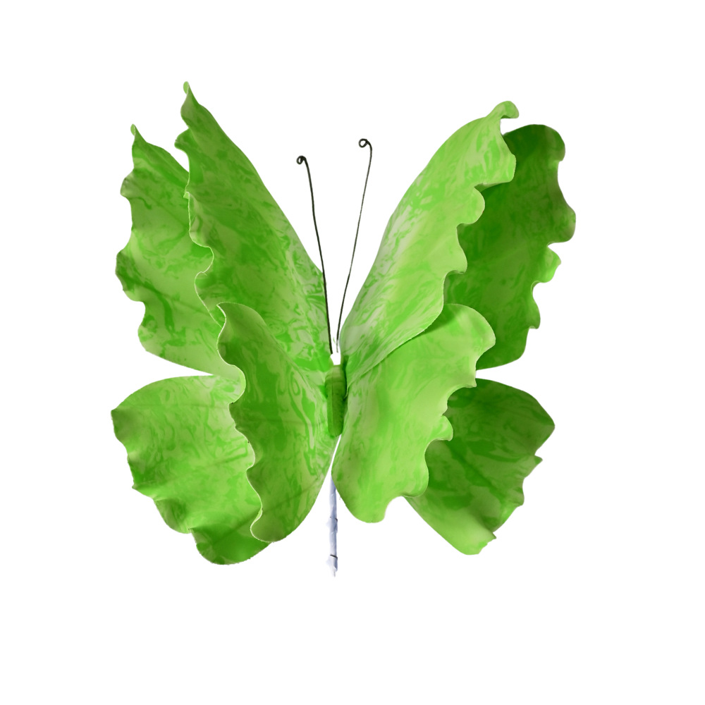 Patrón de color de boda Mariposa Decoración de la sala de bodas PE tridimensional Adornos de guía de carretera de seda Boda de la mañana Artículos de decoración Daquan