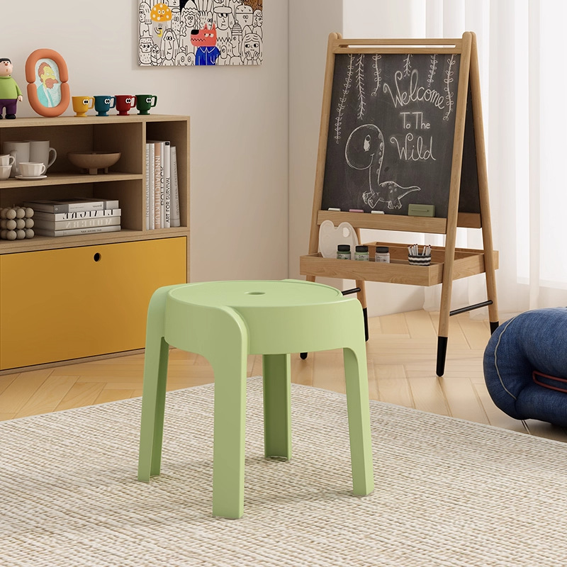 Plastic Small Stool for Home Use, Thickened Children's Chair, Adult Round Stool, Stackable Windmill Stool, Bathroom Non-Slip Low Stool