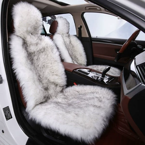 Winter Car Seat Cushion New Imitation Wool Plush Car Seat Cushion with Backrest Universal Seat Cushion Seat Cover Wholesale