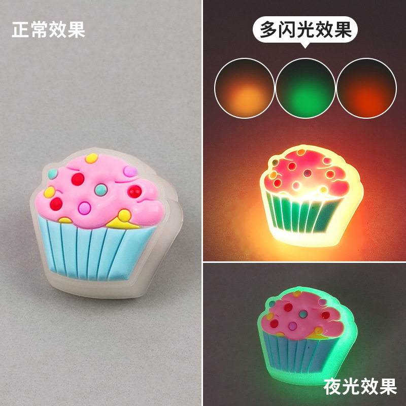 2025年越境EC下駄靴花LED発光フラッシュ楽しいDIY靴バックル靴アクセサリー装飾バックル|undefined
