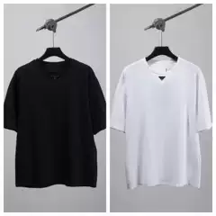 P Logo Metal Triangle Summer New Style Casual Loose Short-Sleeve T-Shirt Unisex