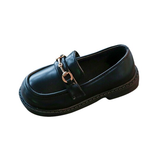 Children's black leather shoes  autumn new Korean style girls' British style shoes fashionable and versatile girls' shoes