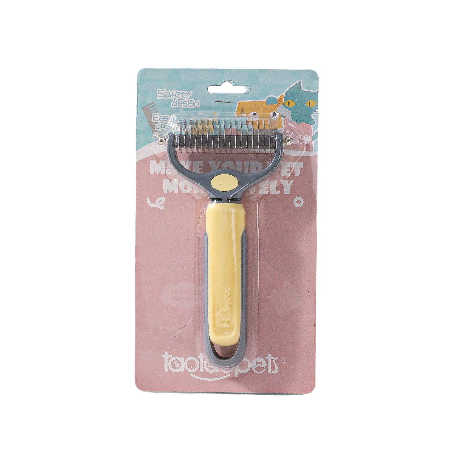 Peine de nudo abierto para mascotas simple de segunda generación de blackshell Peine de rastrillo para mascotas Peine anti-nudo para mascotas